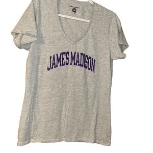 Ladies Champion James Madison University Dukes vneck Tshirt tee XL JMU
